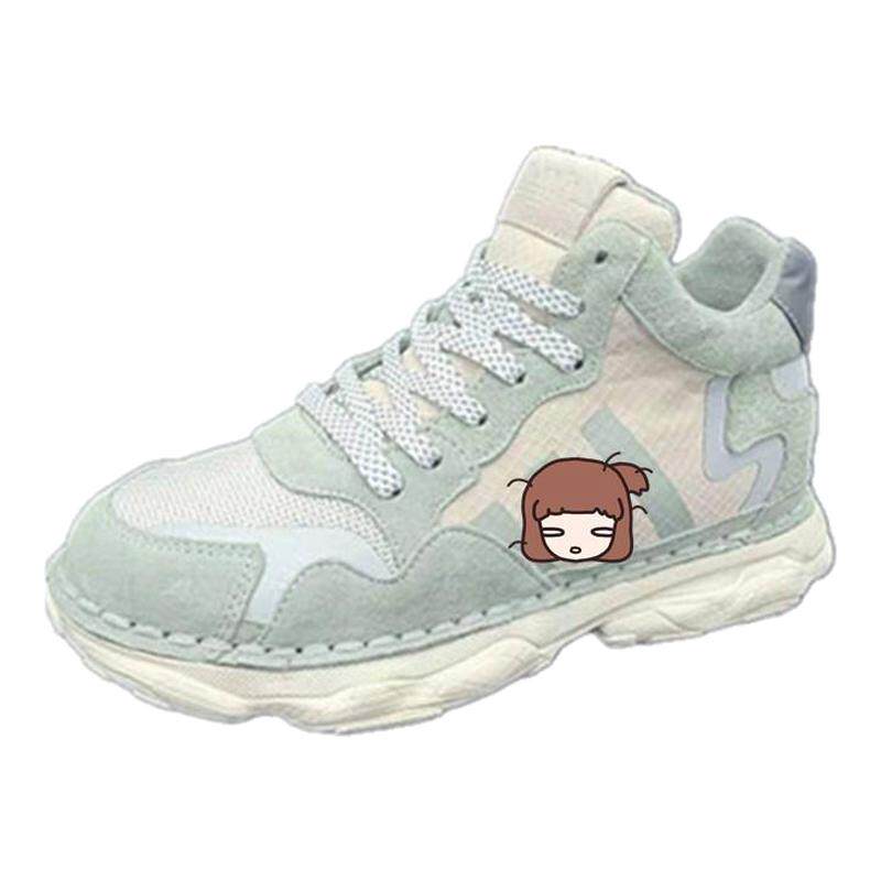 康蝶莱真皮百搭平底复古高帮鞋女