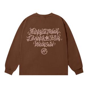 丛林老虎美式街头字母长袖t恤男女潮牌宽松休闲运动纯棉打底衫