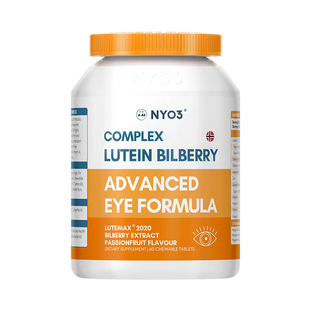 NYO3叶黄素60粒挪威越橘专利成人护眼滋润干眼营养黄斑中老年润眼