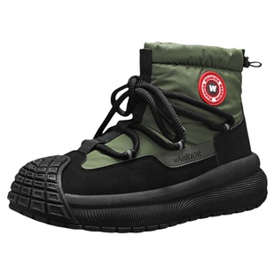 回力防水雪地靴男冬季加绒加厚羽绒面包东北棉鞋零下40度防寒棉靴