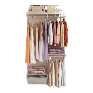 安尔雅1.1米卧室金属衣柜整体步入式衣帽间定制小户型现代简约