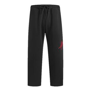 404MOB美式重磅休闲hiphop长裤男刺绣直筒宽松卫裤运动百搭裤子女