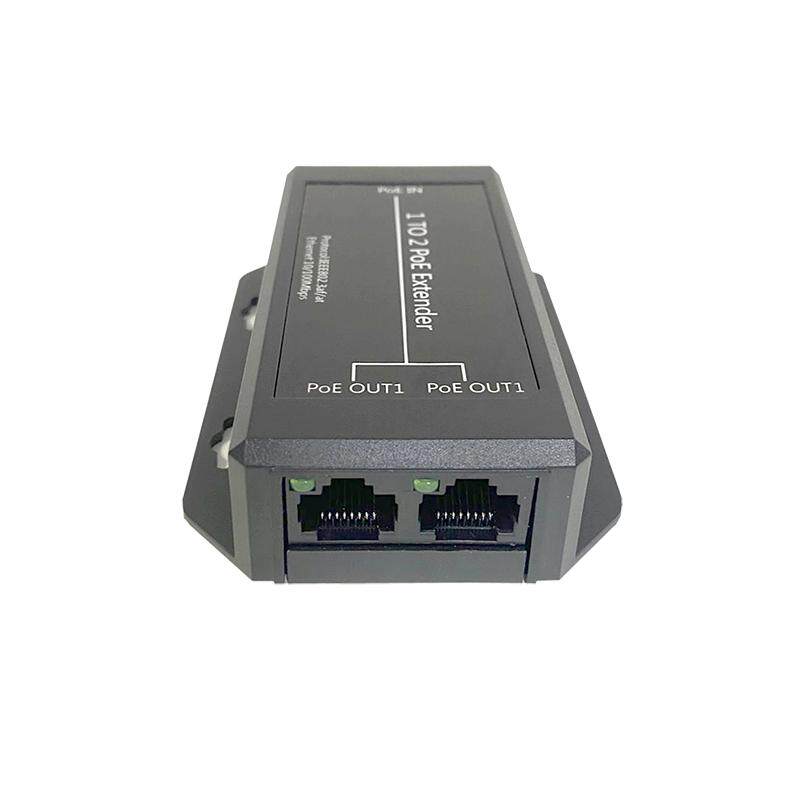 奥拉可:千兆POE中继器网络扩展器标准48V100/1000Mbps可串联支持海康大华POE摄像机1条网线接2个POE摄