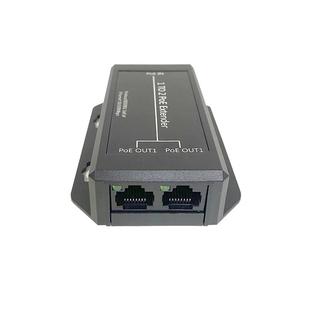 奥拉可:千兆POE中继器网络扩展器标准48V100/1000Mbps可串联支持海康大华POE摄像机1条网线接2个POE摄像机