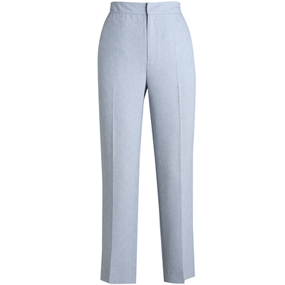 LANDI浅蓝色直筒九分西装裤女春夏新款小个子休闲西裤