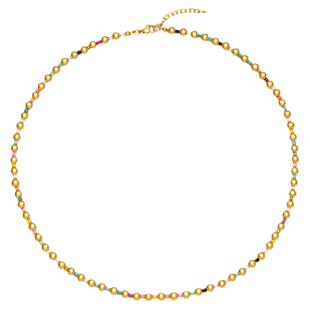 SCHAWLOW肖洛金珠拼接项链彩色宝石串珠高级气质颈链女锁骨链