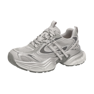 MILLIE'S/妙丽厚底复古女款老爹鞋2026春季新款增高休闲运动鞋子