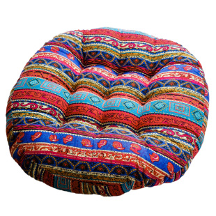 加厚圆形坐垫棉麻蒲团飘窗垫榻榻米胖子垫布艺拜垫茶楼瑜伽垫包邮