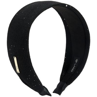 兰诺黑色宽边针织发箍头饰女款