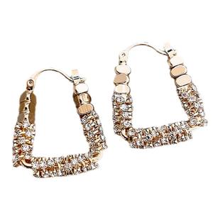 金色碎银子圈圈耳环女耳钉2026新款爆款高级感独特漂亮的耳圈耳饰