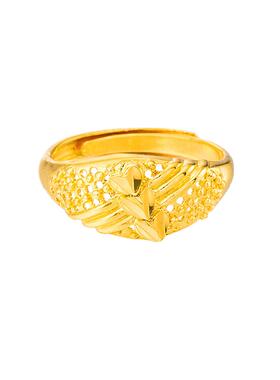 戒指仿真黄金不掉色百搭欧币首饰