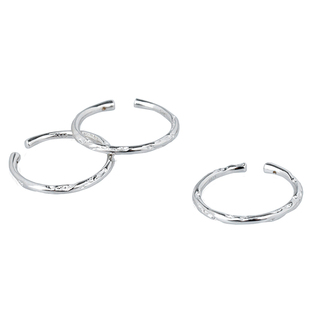 极细纯银素圈！不掉色实心戒指原创小众高级感冷淡叠戴食指戒