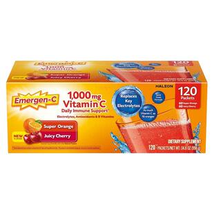 保税仓 美国Emergen C益满喜维生素C泡腾粉冲剂树莓味橙子樱桃味