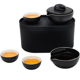 泊喜小巨蛋T1茶猫快客杯一壶三杯红点便携式旅行茶具套装送礼礼盒