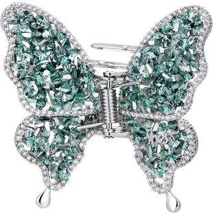 shes茜子原创蝴蝶抓夹高级感后脑勺发夹头饰边夹