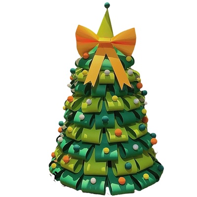 圣诞节装饰品卡纸圣诞树diy手工