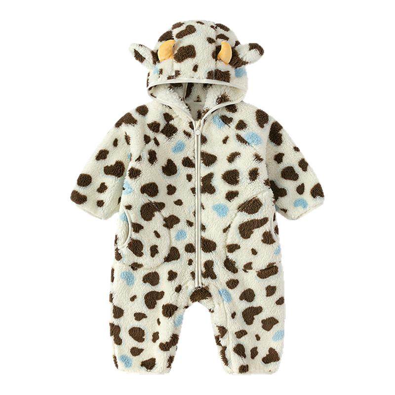 巴拉巴拉童装新生婴儿连体衣秋冬宝宝衣服哈衣爬服2025新款珊瑚绒