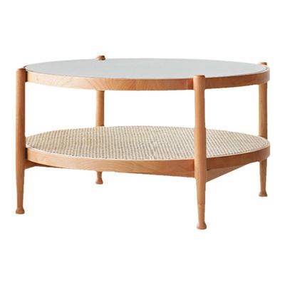 杞居玻璃藤现代简约茶几组合