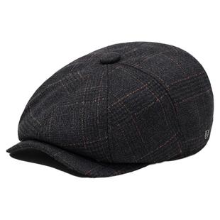 帽子男士秋冬八角贝雷帽中老年人爸爸爷爷冬季护耳保暖复古报童帽