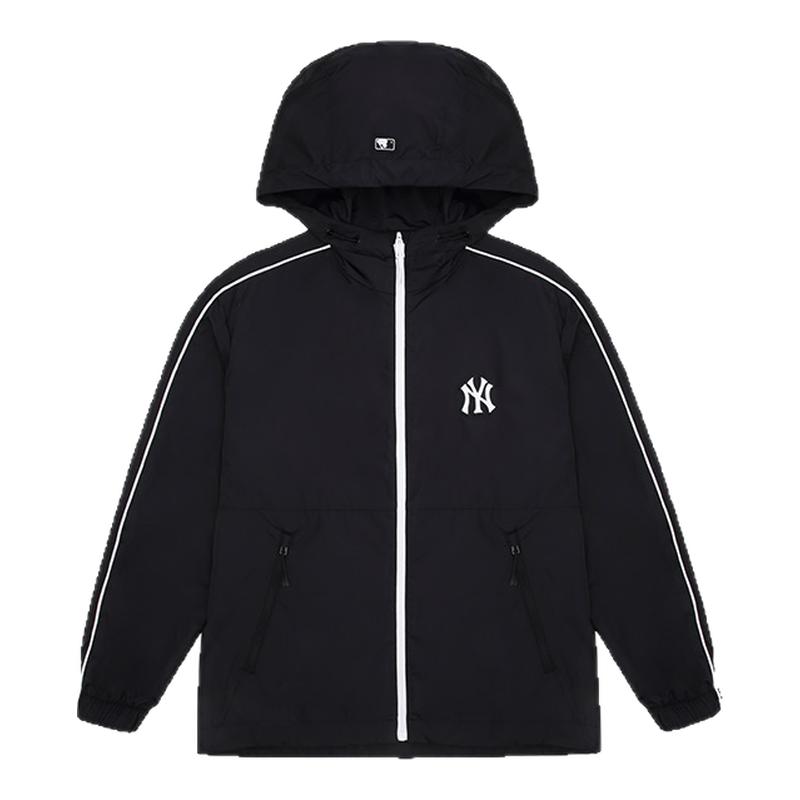 MLB官方情侣学院风撞色字母拉链夹克防晒连帽外套24春夏新款WJV07