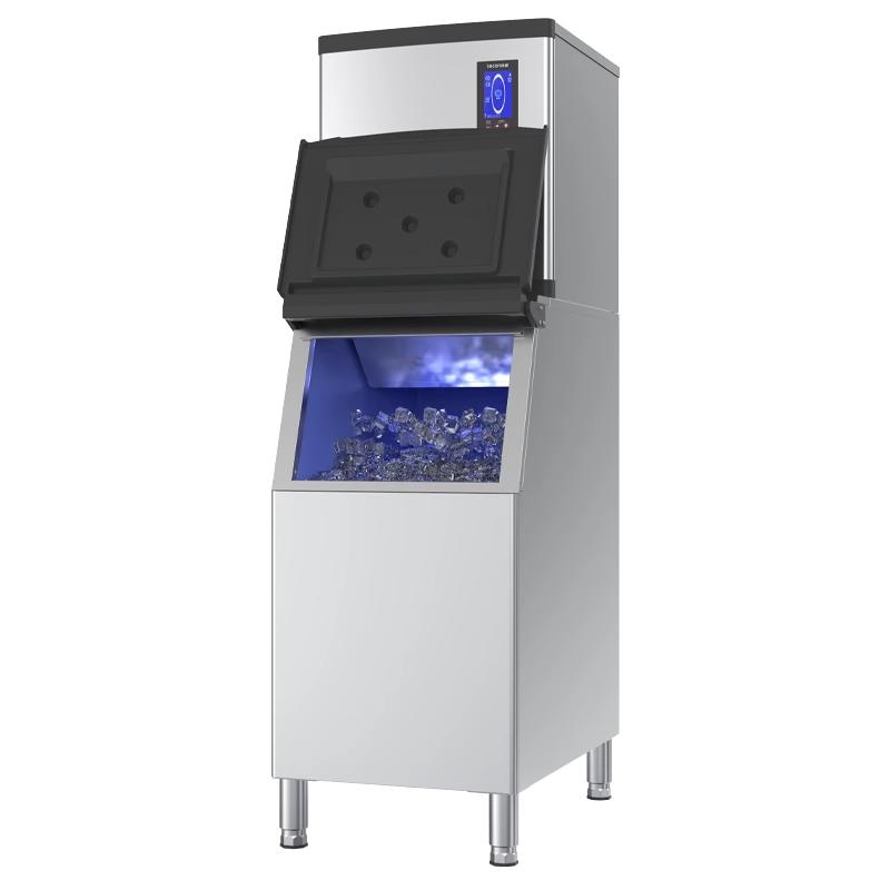 乐创大型制冰机商用酒吧KTV奶茶店设备全自动方冰块月牙冰制作机