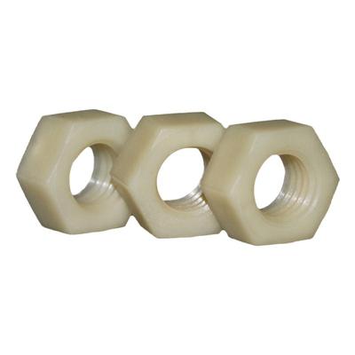 尼龙加玻纤六角螺母增强型尼龙螺母高强度绝缘螺帽M3-M24塑料螺帽