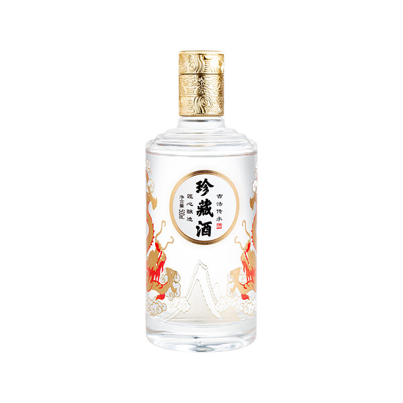 浮雕龙纹玻璃白酒瓶子高档高端