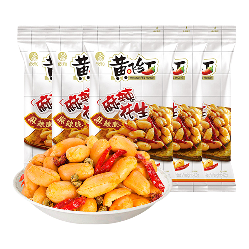 黄飞红麻辣花生黄飞鸿花生下酒菜