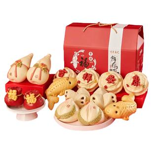 马年春节花饽饽礼盒装山东特产大馒头胶东中式花馍送长辈公司团购