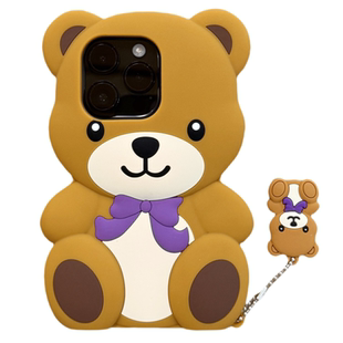 @BOBBY PLANET原创正版童话小熊可爱蝴蝶结适用iPhone16Promax手机壳苹果1543卡通少女心甜美女款立体新款