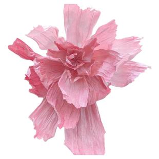 大型婚礼纸艺花手工褶皱美塑花定制婚庆背景巨型粉色定制橱窗装饰