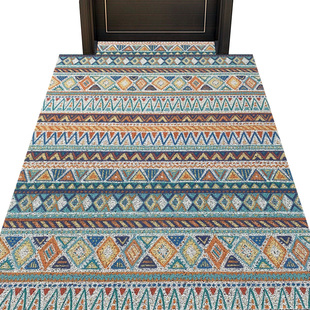 丝圈进门门口地垫复古民族风家用防滑脚垫美式摩洛哥入户门垫地毯