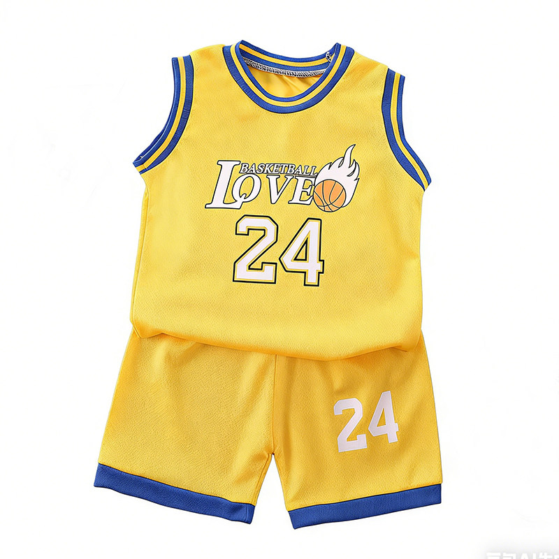 夏季速干无袖儿童篮球服两件套