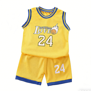 夏季速干无袖儿童篮球服两件套