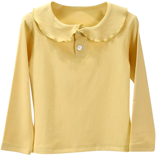 儿童t恤长袖女童打底衫女孩春秋2026新款宝宝体恤女大童白色上衣