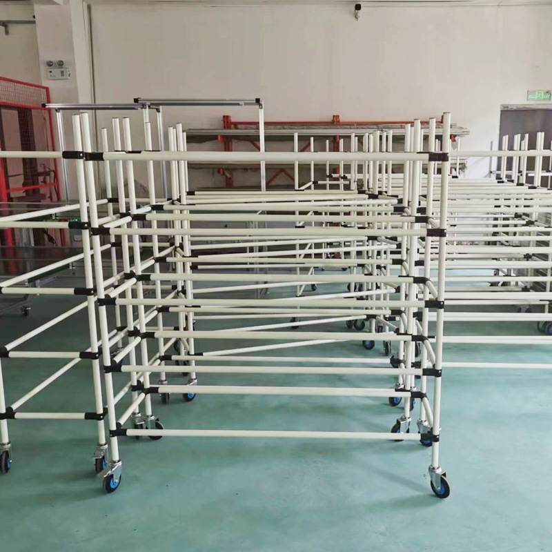 流利连接件精益管架线束挂线架铝合金连接线圆管线棒精益管操作台