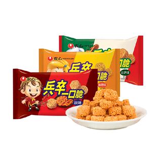 农心兵卒一口脆干吃面怀旧零食辣味袋装膨化小丸子干脆方便面整箱