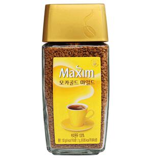 麦馨纯咖啡粉100g韩国摩卡低因原味阿拉比卡黑咖啡无添加蔗糖瓶装