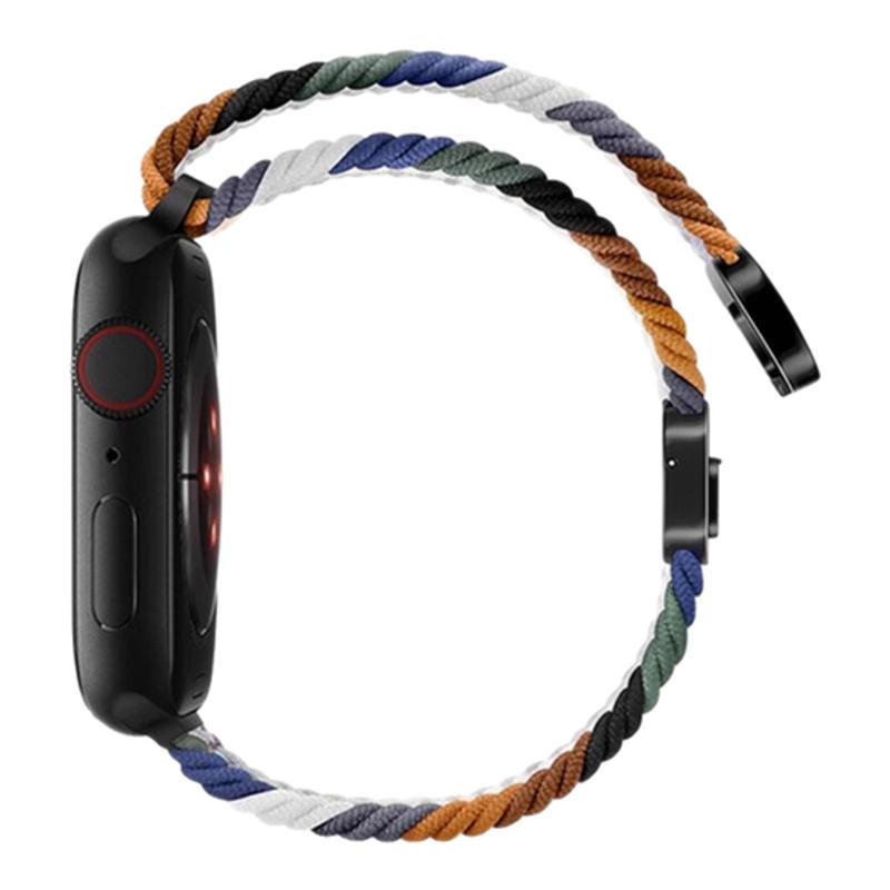 适用苹果iwatchS11新年红色手表带applewatch9磁吸扣10编织ultra2/3运动S9智能新款S8尼龙7夏SE男女腕表带