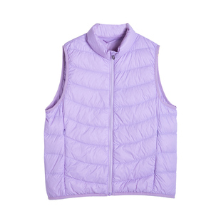 清仓款】胖女童轻薄羽绒服马甲加肥加大冬装童装大童加厚保暖外套