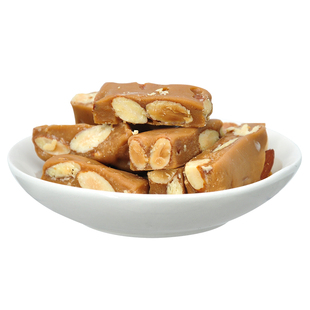 海盐焦糖杏仁太妃糖手工法式休闲网红小零食低糖不粘牙散装小袋子