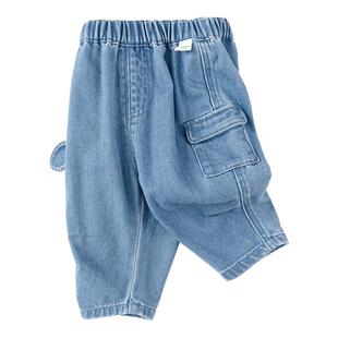 巴拉巴拉童装儿童裤子男童牛仔裤春装可爱萌复古潮流休闲纯棉透气