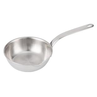 霜山不锈钢泼油小锅酱汁热油专用无涂层不粘锅平底小油锅迷你小锅