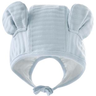 婴儿保暖帽秋冬加厚新生儿护头胎帽冬季超萌可爱兔耳朵帽宝宝帽子