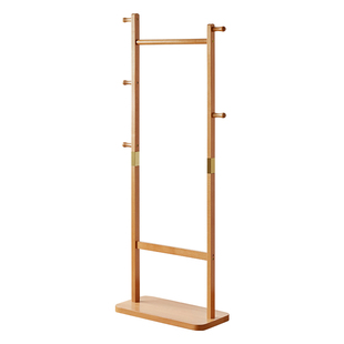 实木衣帽架落地挂衣架卧室收纳置物架客厅立式晾衣服架子不占空间