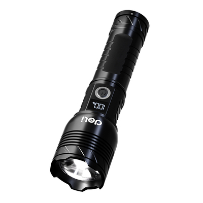 得力手电筒强光充电式小型便携