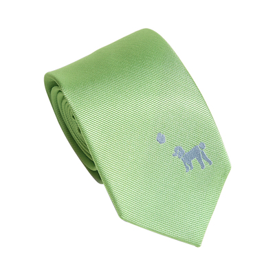 双成记小狗提花真丝领带