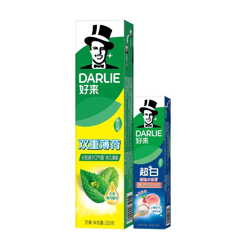 DARLIE好来原黑人双重薄荷牙膏口气清新含氟成人专用官方正品