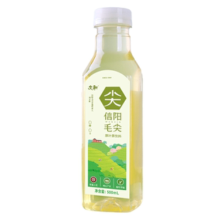 文新信阳毛尖原叶茶饮料非遗工艺原叶萃取无糖500ml*15瓶整箱