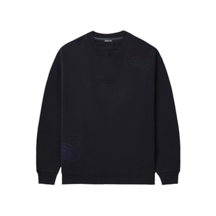 IT GROUNDZERO情侣款宽松圆领卫衣新款随性街头磨损做旧套头上衣